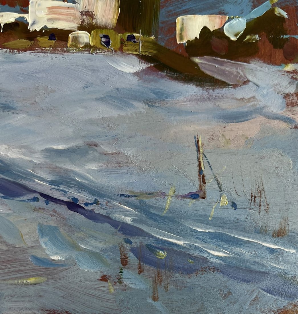 Oil painting Winter path leading home Yuriy Suprunchuk - 9