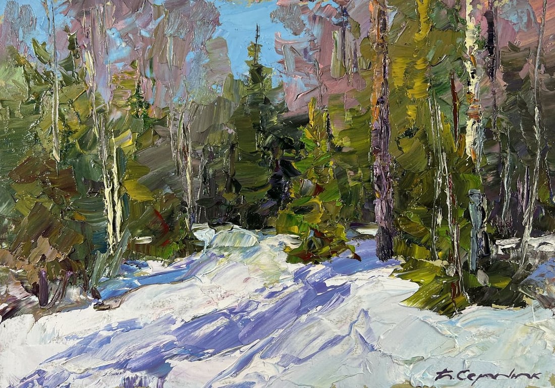 Oil painting Winter fairy tale in the forest Boris Serdyuk - 3