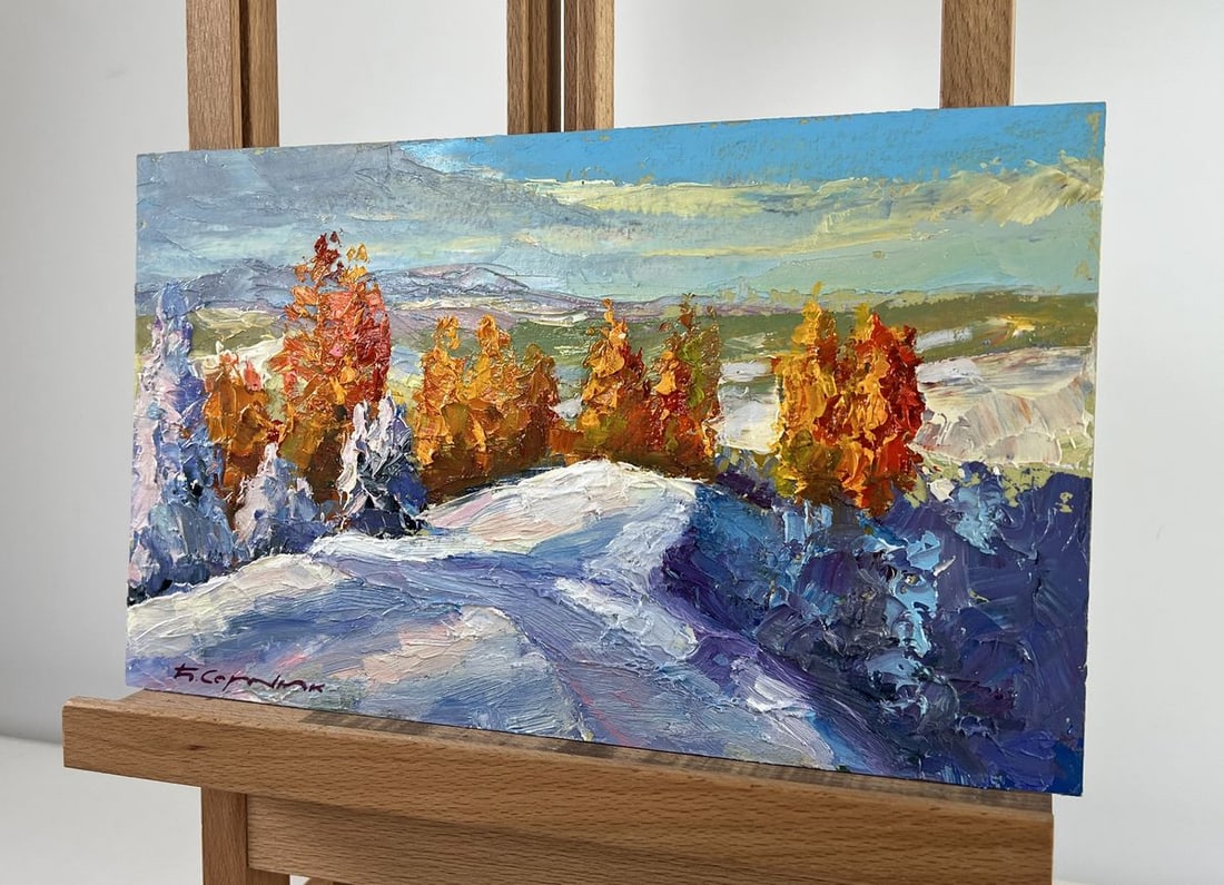 Oil painting The silence of winter Boris Serdyuk - 2