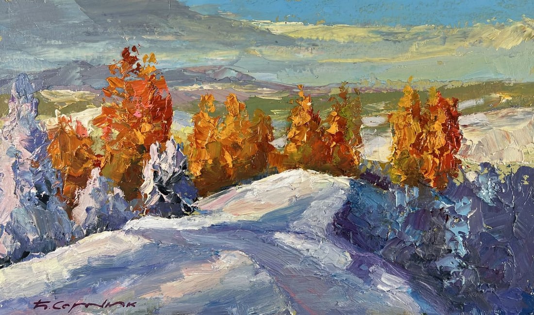 Oil painting The silence of winter Boris Serdyuk - 3