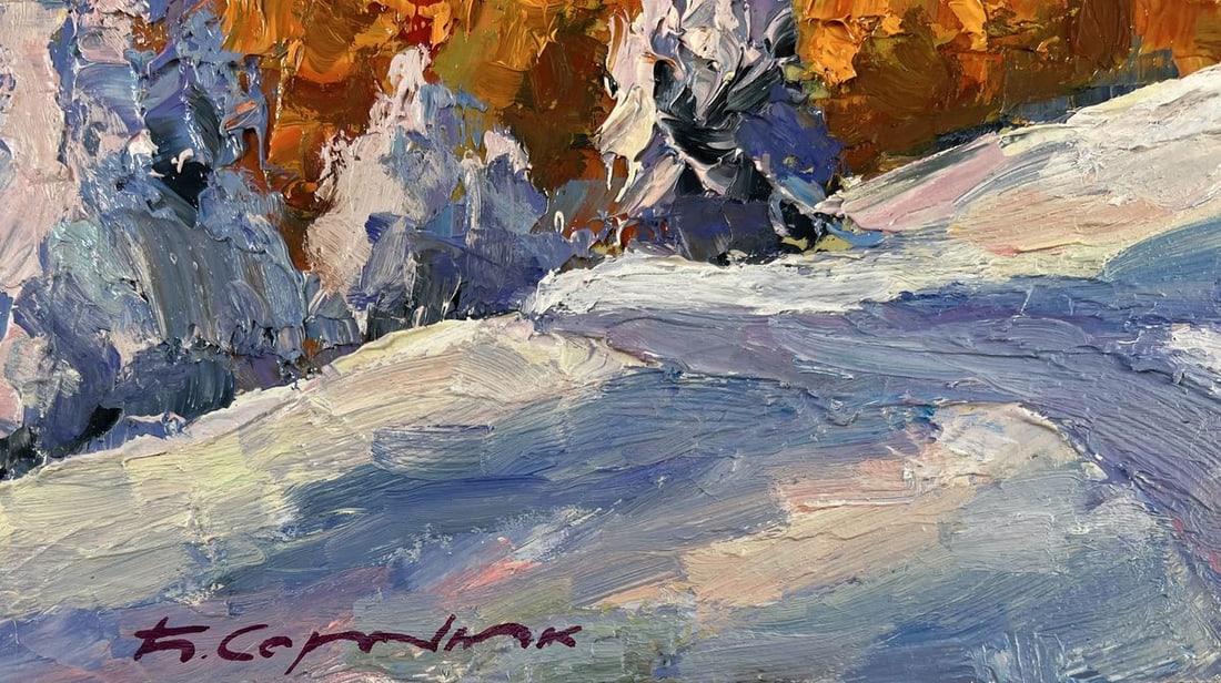 Oil painting The silence of winter Boris Serdyuk - 6