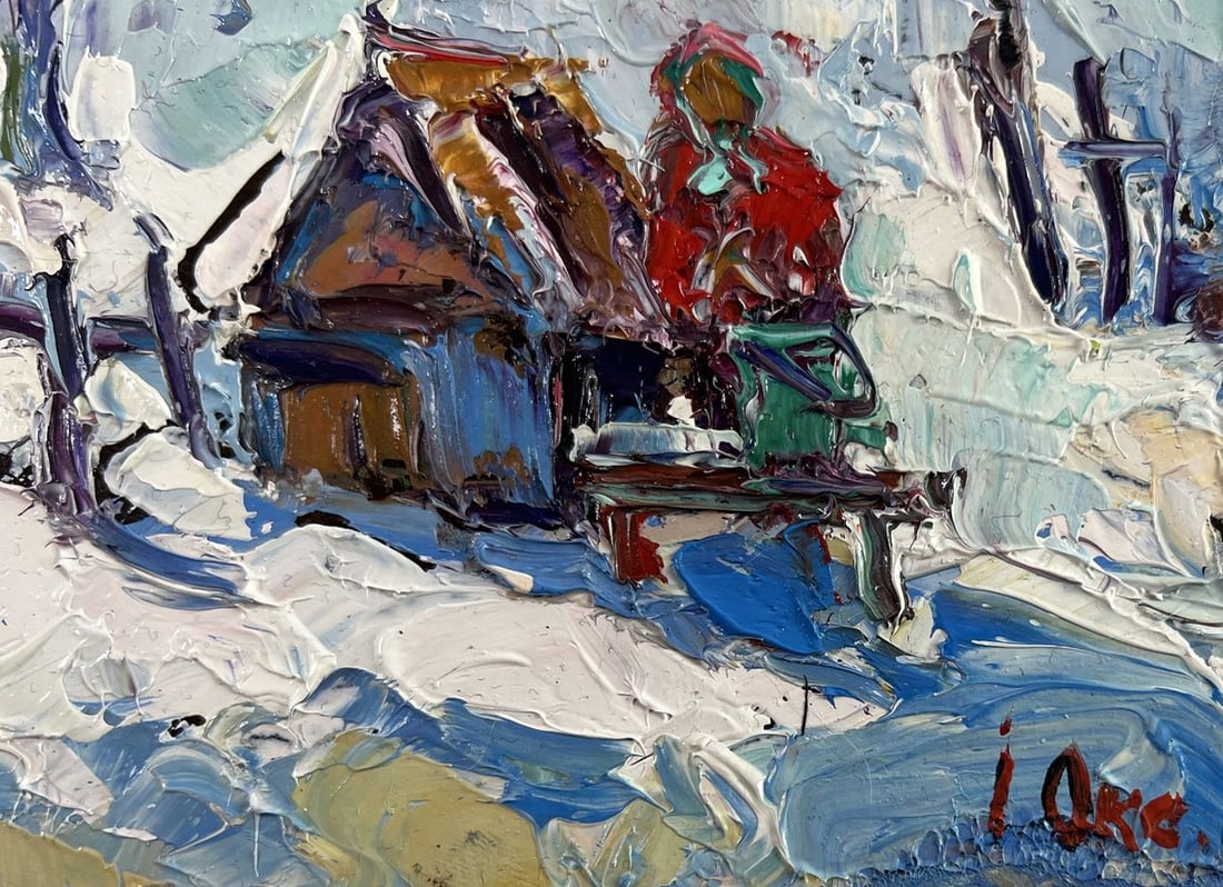 Oil painting The icy breath of the morning Oksana Kalenyuk - 5