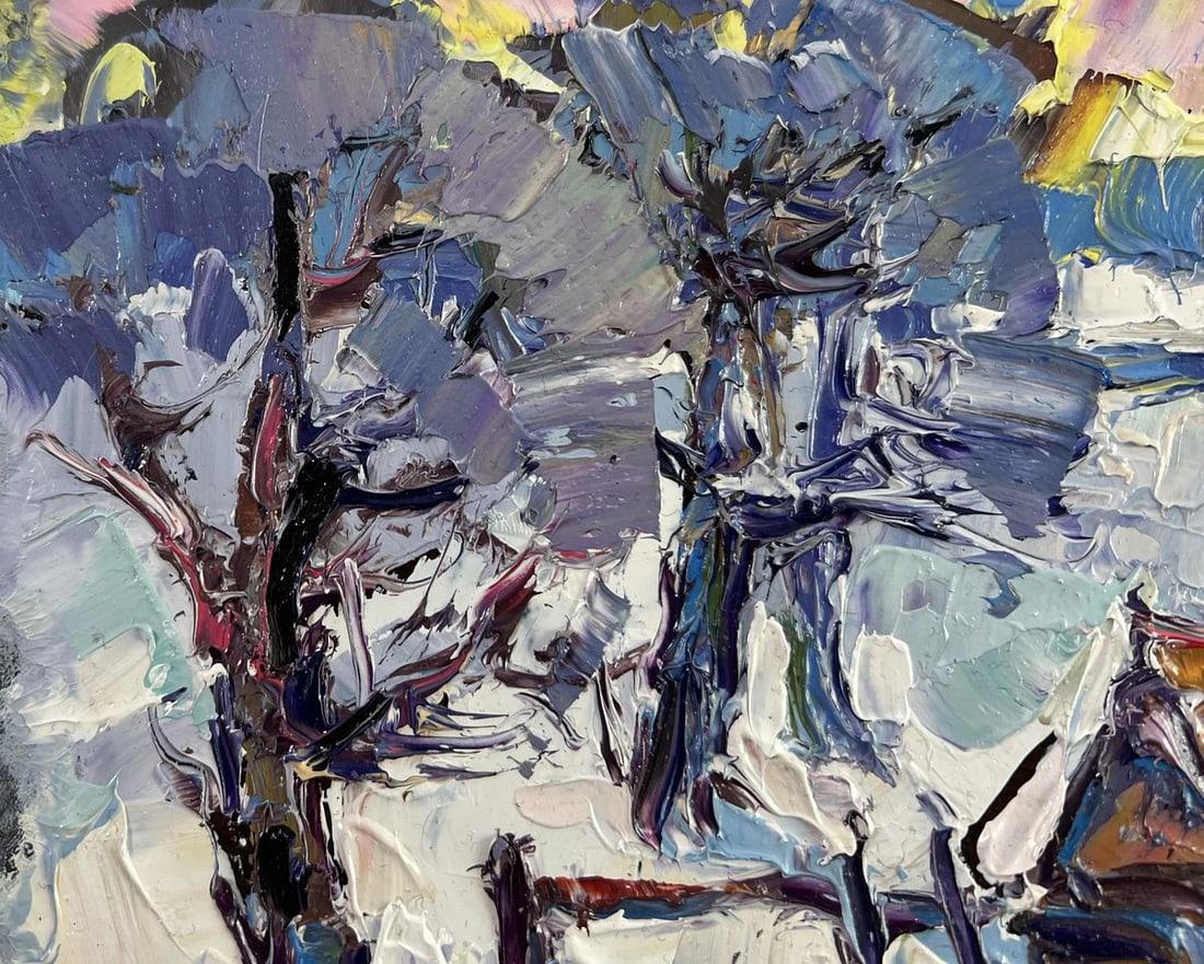 Oil painting The icy breath of the morning Oksana Kalenyuk - 7