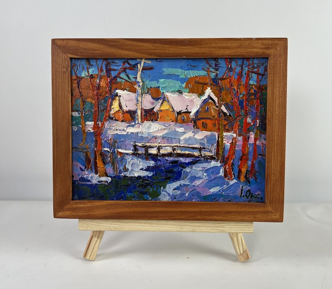 Oil painting Frosty breath of dawn Oksana Kalenyuk (1 of 8)
