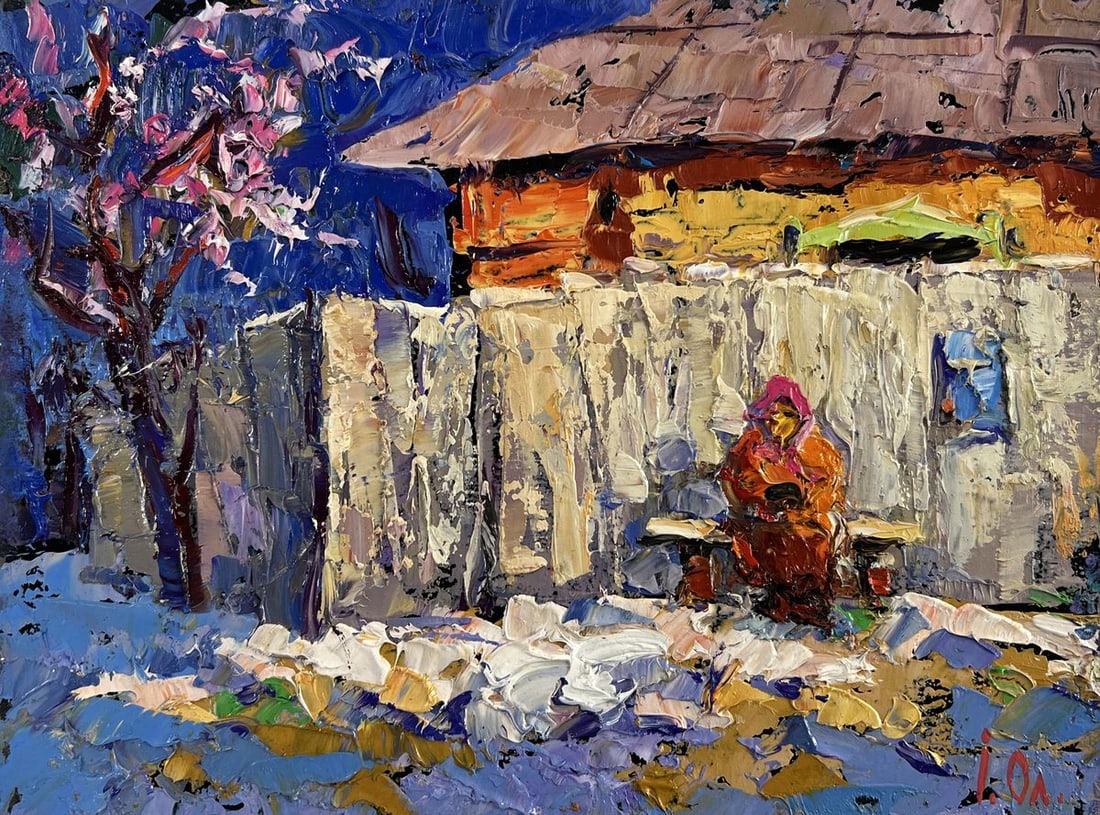Oil painting Warm evening in grandma's house Alex Kalenyuk - 3