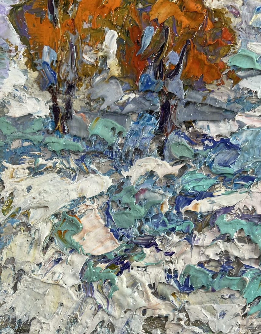 Oil painting The first snow fell Alex Kalenyuk - 6
