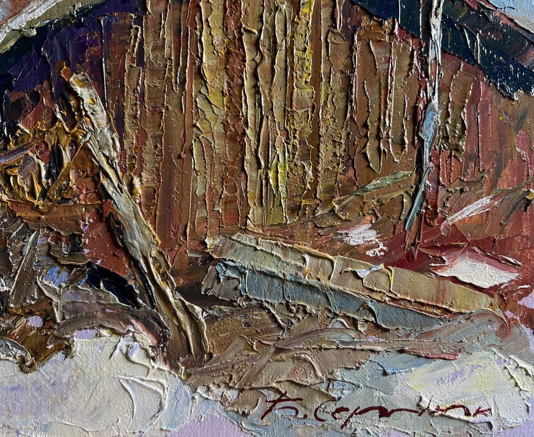 Oil painting It snowed in the city Boris Serdyuk - 9