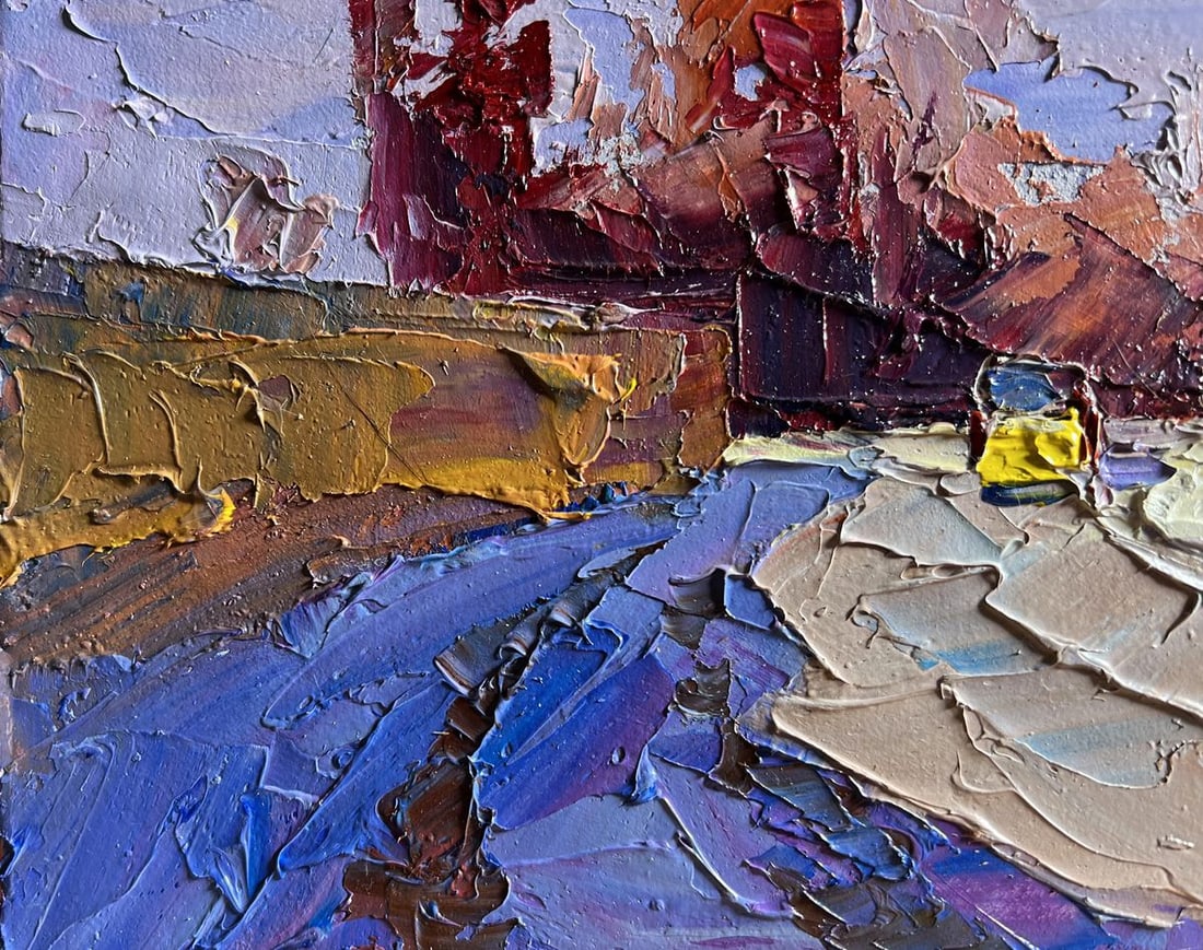 Oil painting The street was covered with snow Boris Serdyuk - 8