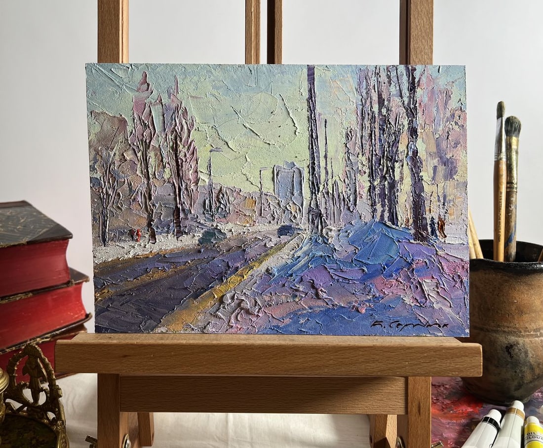 Oil painting After the night snowstorm Boris Serdyuk (1 of 10)