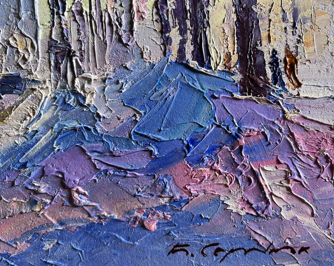 Oil painting After the night snowstorm Boris Serdyuk - 9
