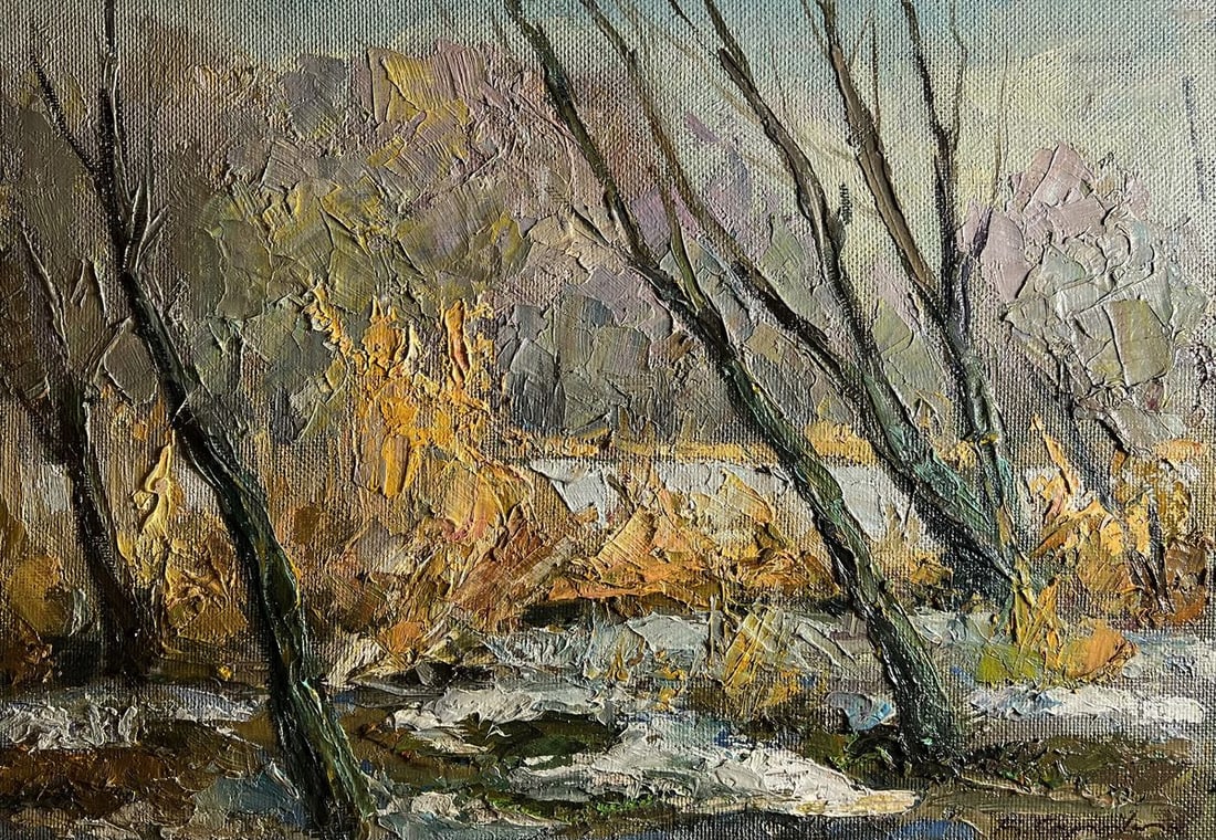 Oil painting The first snow fell Boris Serdyuk - 3