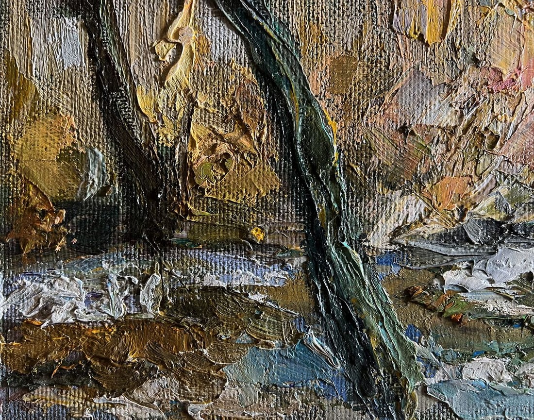 Oil painting The first snow fell Boris Serdyuk - 8