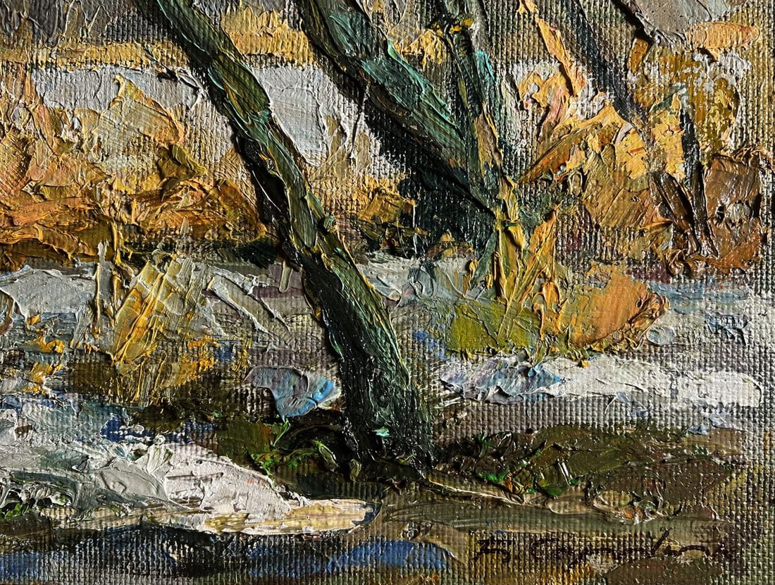 Oil painting The first snow fell Boris Serdyuk - 9