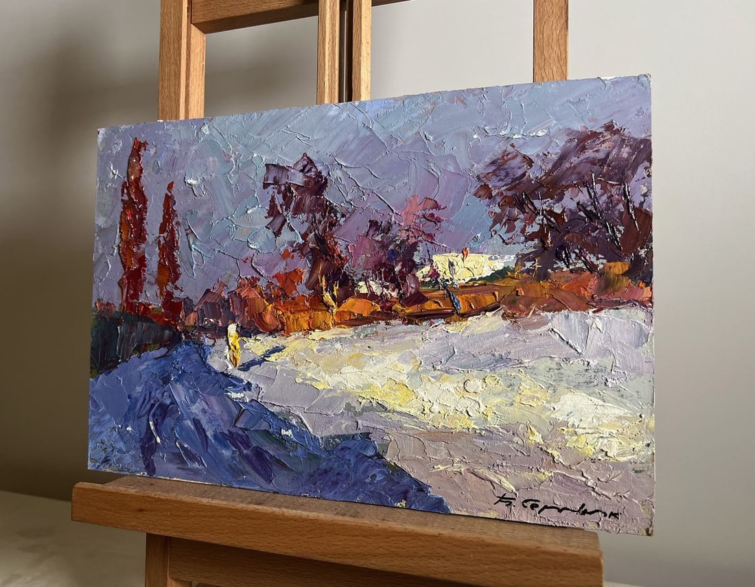 Oil painting Sunny day in winter Boris Serdyuk - 2
