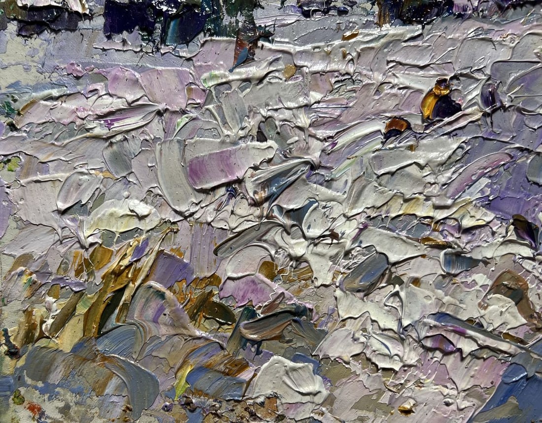 Oil painting Winter Road Home Alex Kalenyuk - 5