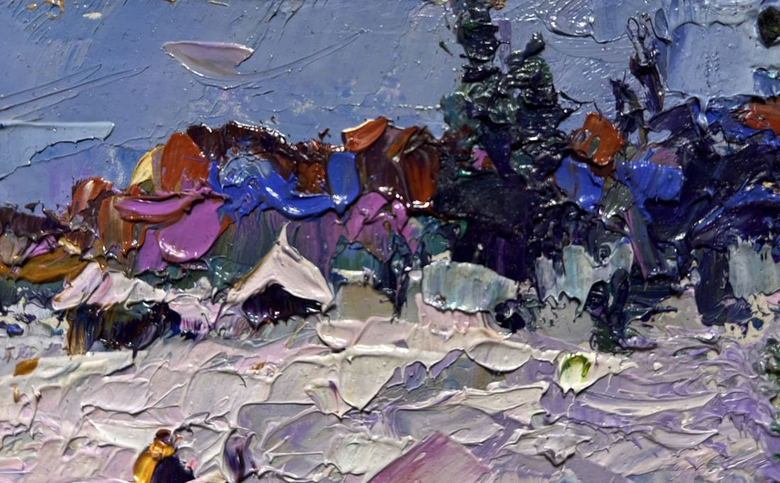 Oil painting Winter Road Home Alex Kalenyuk - 6