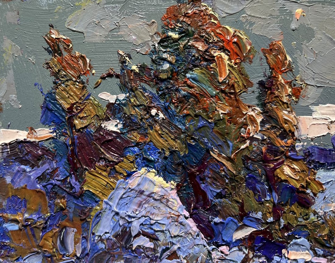 Oil painting There is a moon in the field Oksana Kalenyuk - 4