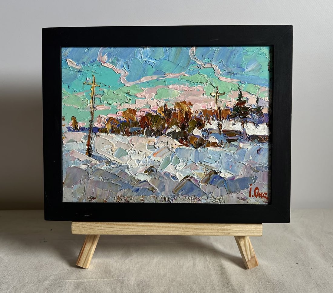 Oil painting After the night snow storm Oksana Kalenyuk (1 of 10)