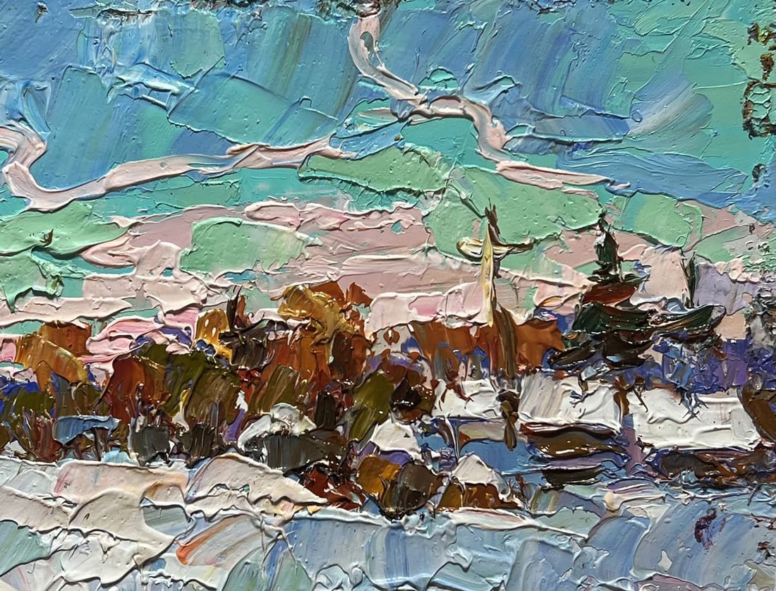 Oil painting After the night snow storm Oksana Kalenyuk - 8