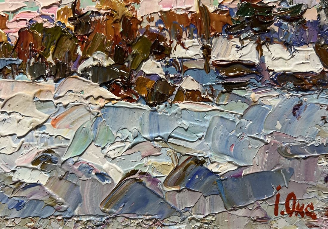 Oil painting After the night snow storm Oksana Kalenyuk - 9