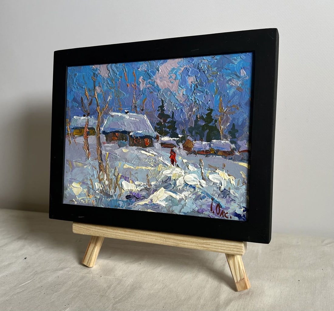 Oil painting On a frosty day Oksana Kalenyuk - 2