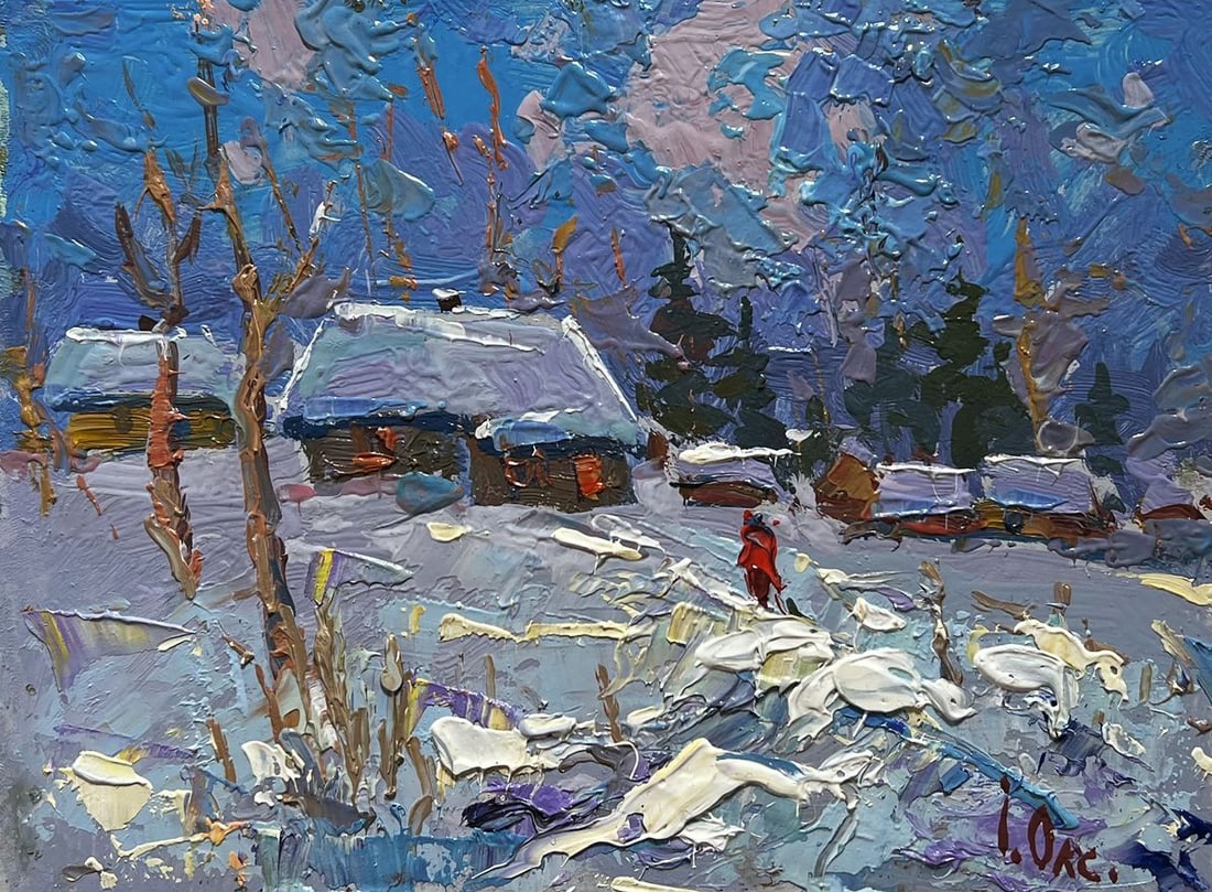 Oil painting On a frosty day Oksana Kalenyuk - 3