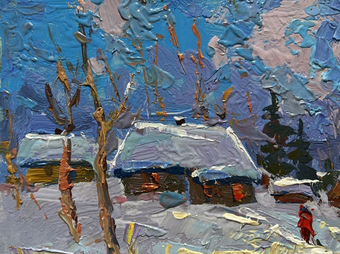 Oil painting On a frosty day Oksana Kalenyuk - 4