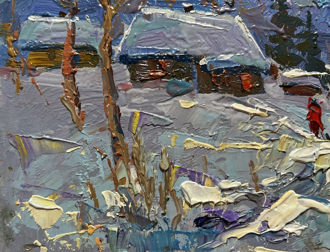 Oil painting On a frosty day Oksana Kalenyuk - 5