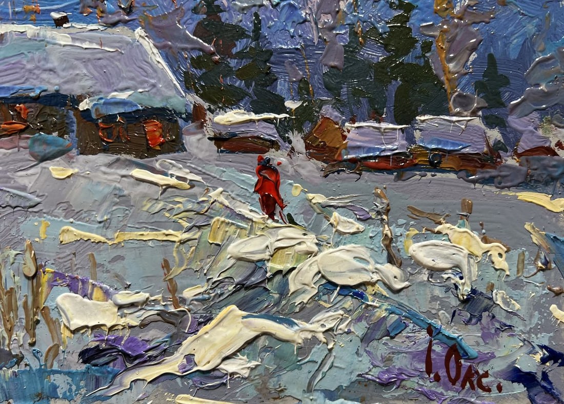 Oil painting On a frosty day Oksana Kalenyuk - 9