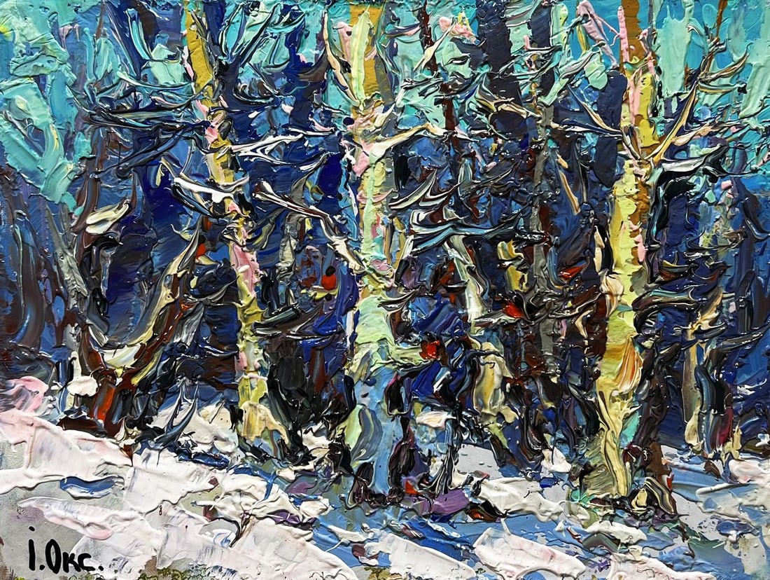 Oil painting At the edge of the forest Oksana Kalenyuk - 3
