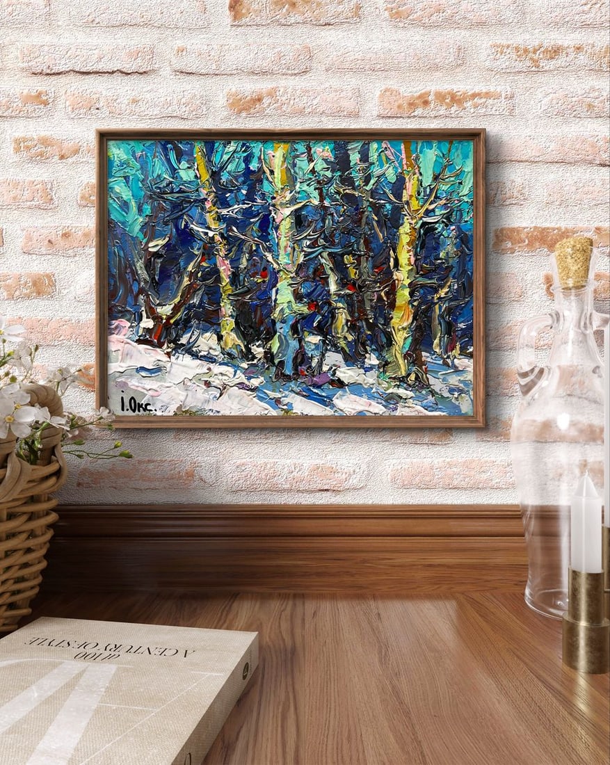 Oil painting At the edge of the forest Oksana Kalenyuk - 5