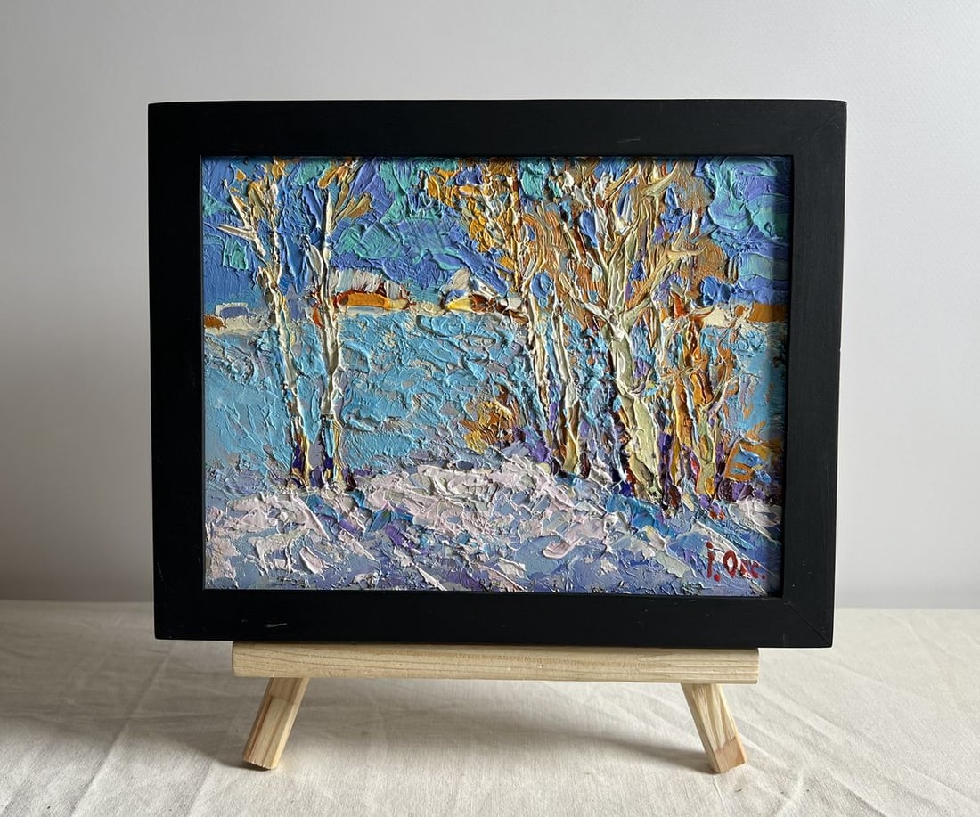 Oil painting Winter day Oksana Kalenyuk (1 of 10)