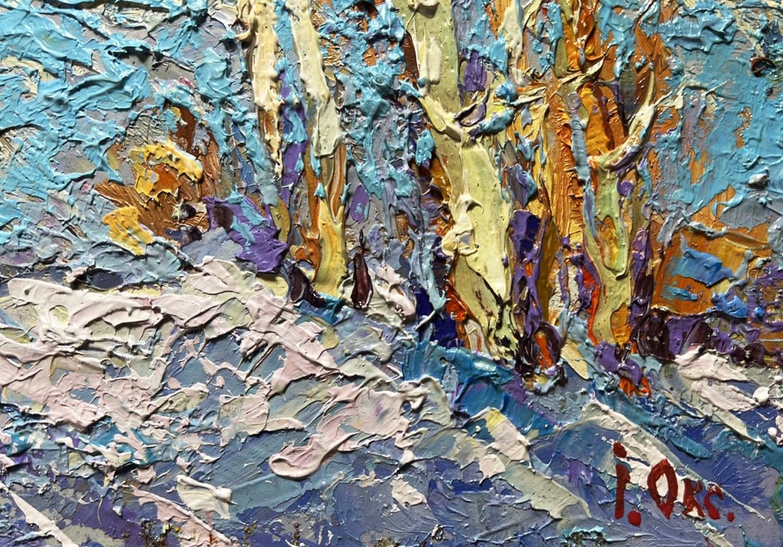 Oil painting Winter day Oksana Kalenyuk - 8