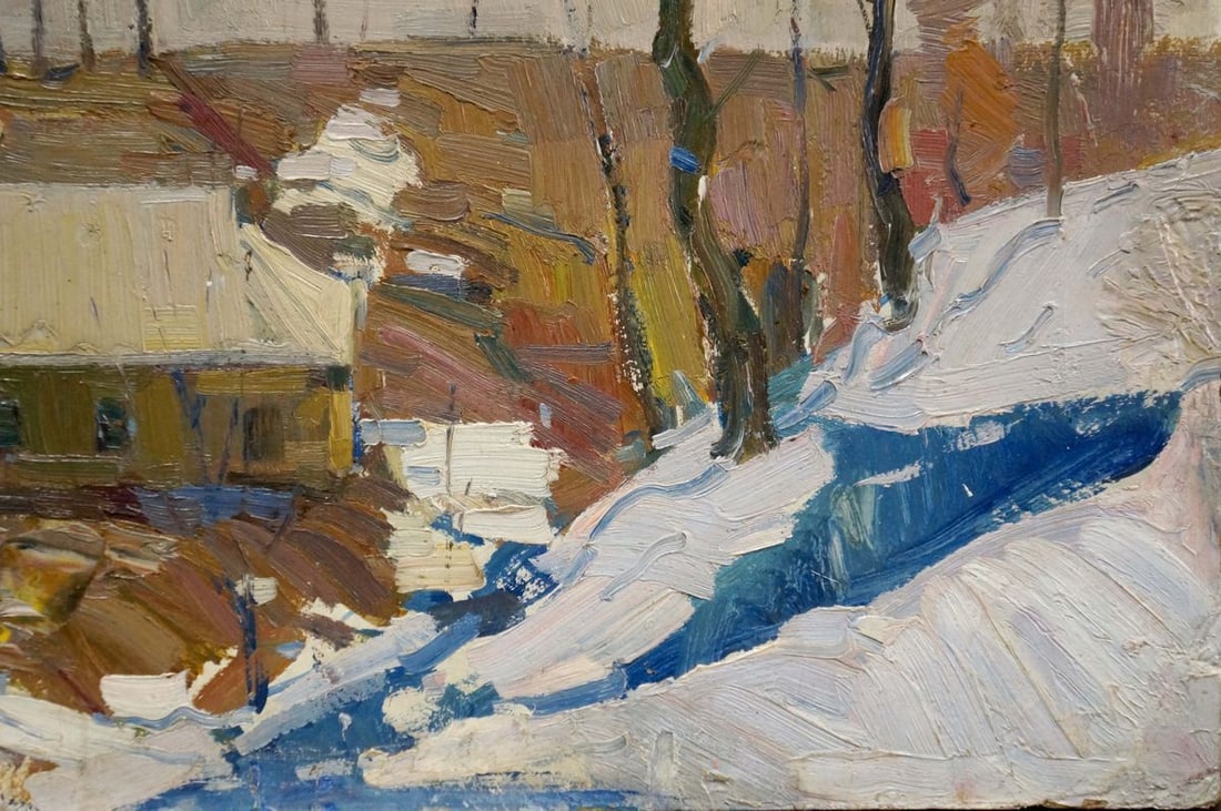 Oil painting Village landscape Lomykin Konstantin Matveevich - 5