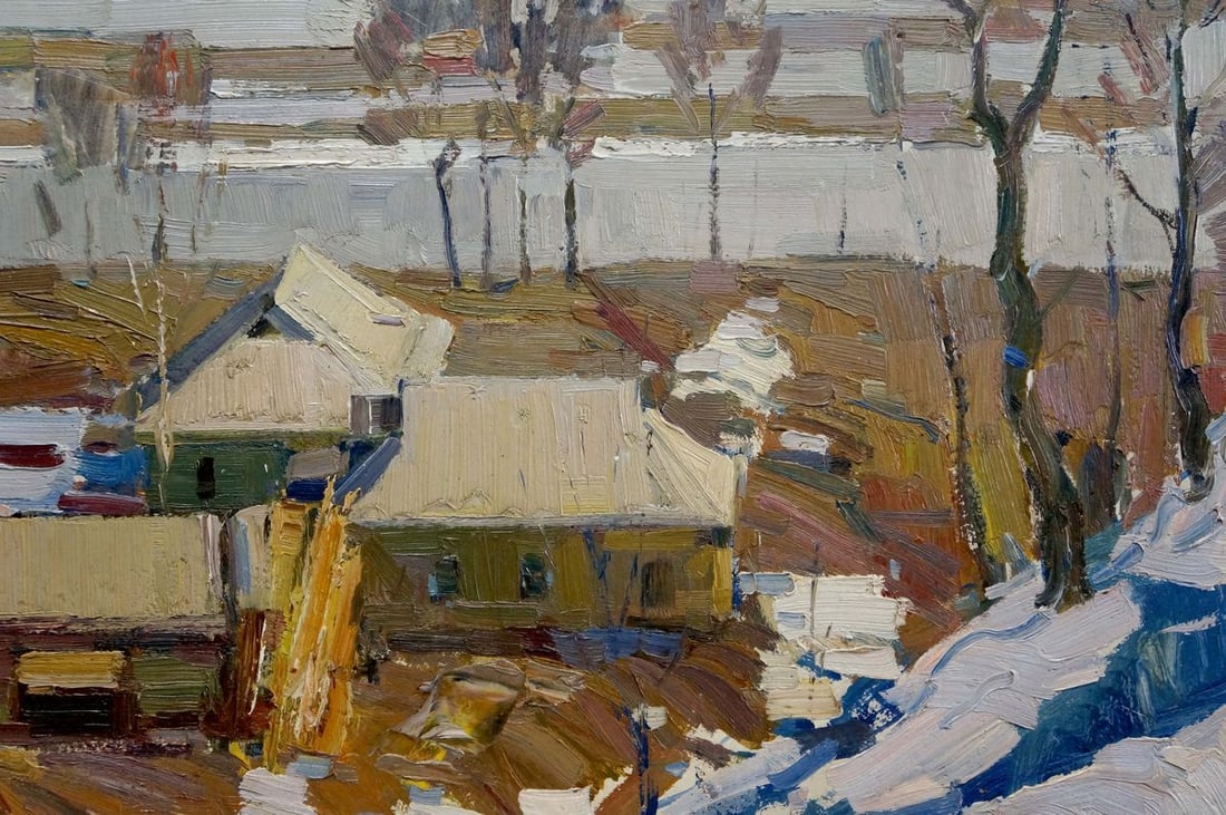 Oil painting Village landscape Lomykin Konstantin Matveevich - 6