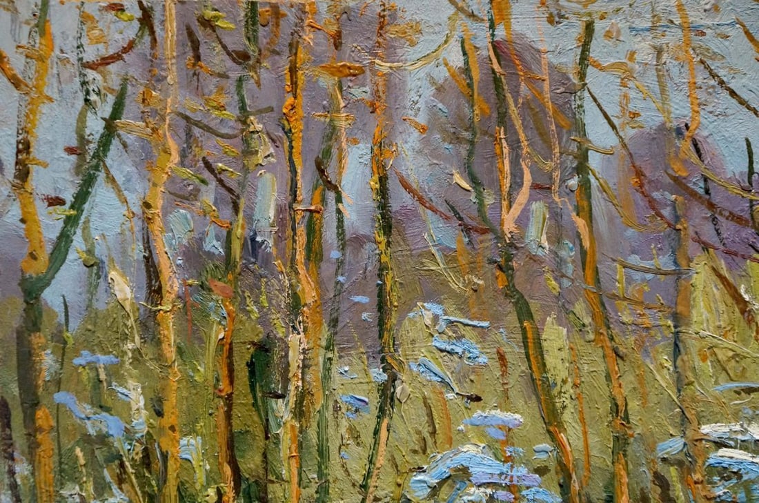 Oil painting Winter landscape Zhugan Vladimir Alexandrovich - 3