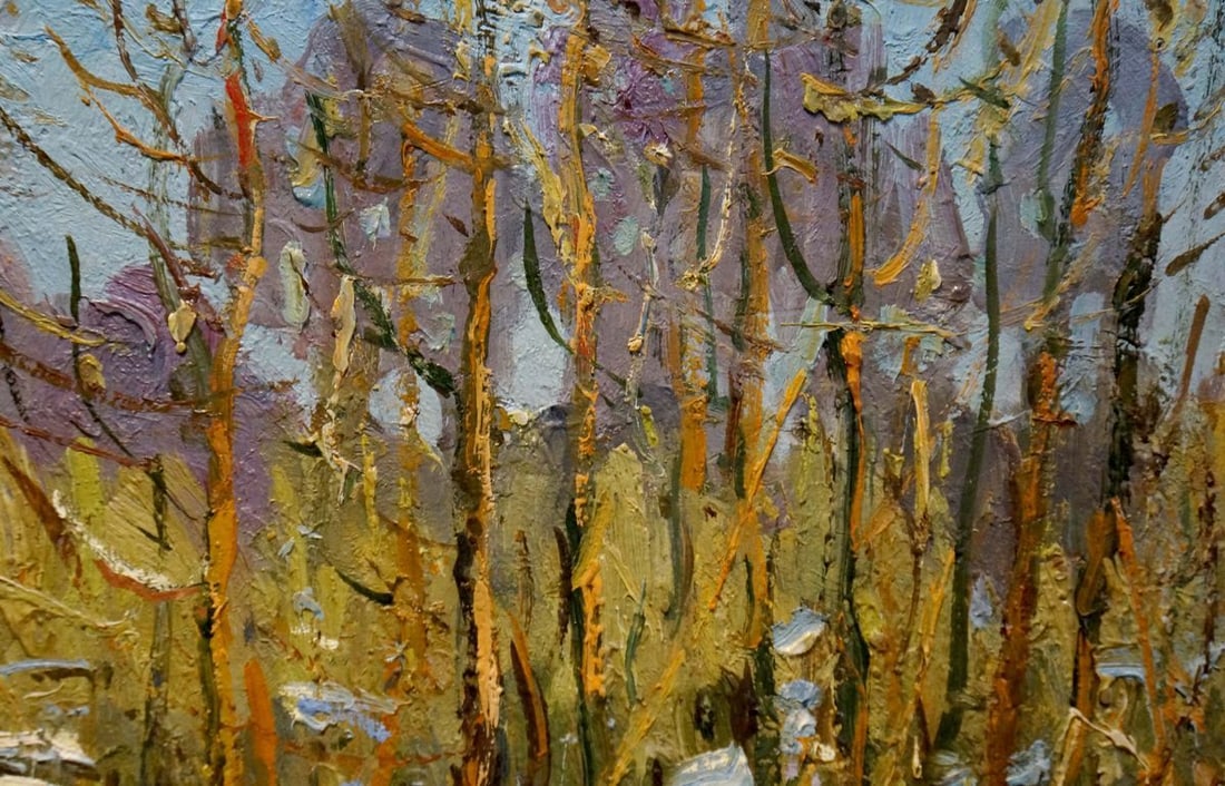 Oil painting Winter landscape Zhugan Vladimir Alexandrovich - 4