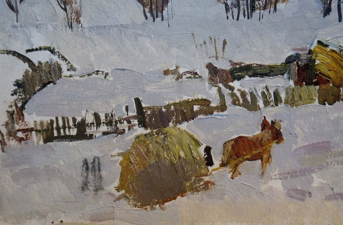 Oil painting Winter landscape Zvyagintsev Rostislav Mikhailovich - 2