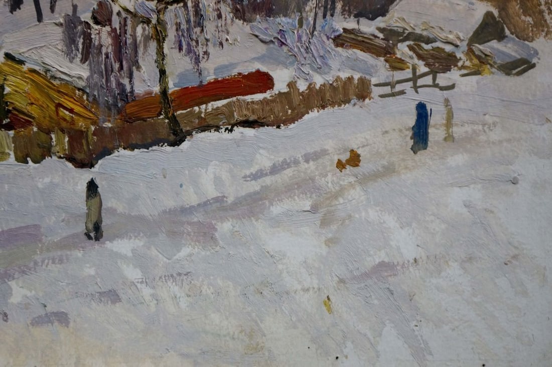 Oil painting Winter landscape Zvyagintsev Rostislav Mikhailovich - 5