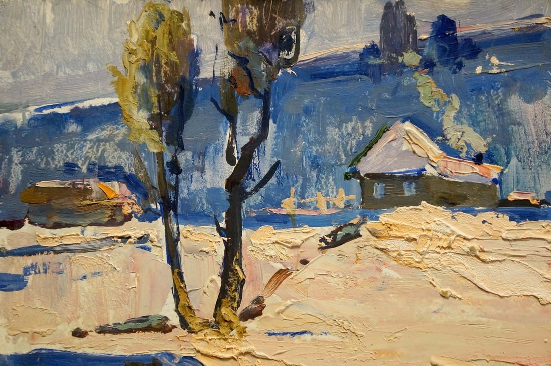Oil painting Winter in Sednev Zhugan Vladimir Alexandrovich - 3