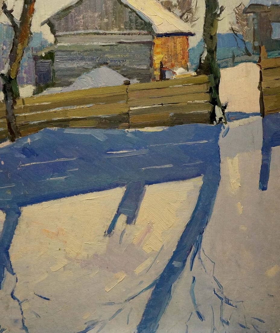 Oil painting Courtyard landscape Sevastyanov Viktor Grigorievich (1 of 8)