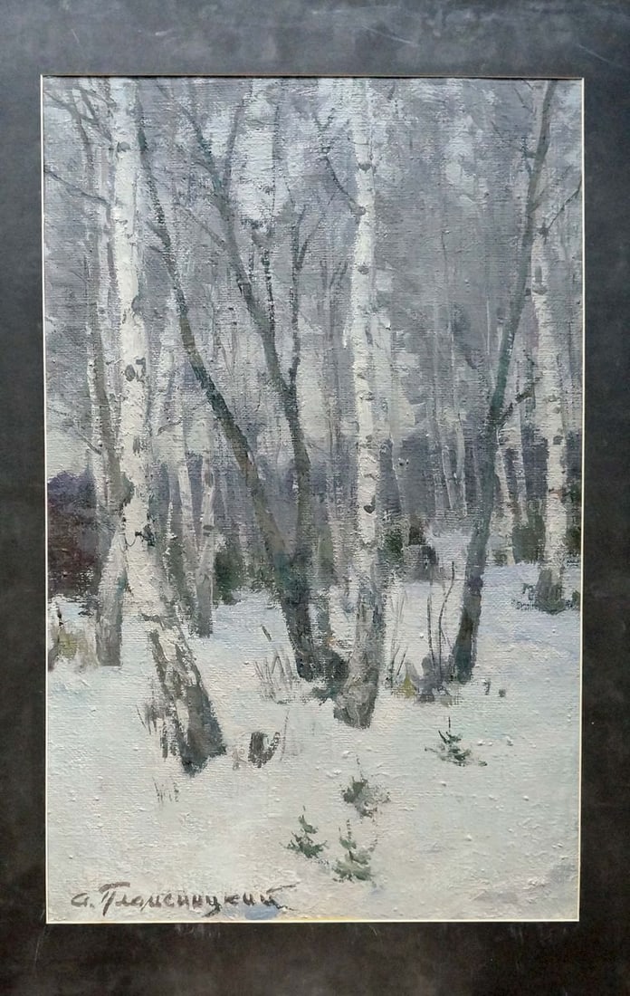 Oil painting Winter forest landscape Plamenitsky Anatoly Alexandrovich (1 of 8)