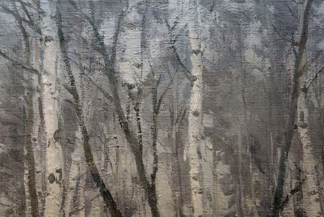 Oil painting Winter forest landscape Plamenitsky Anatoly Alexandrovich - 4