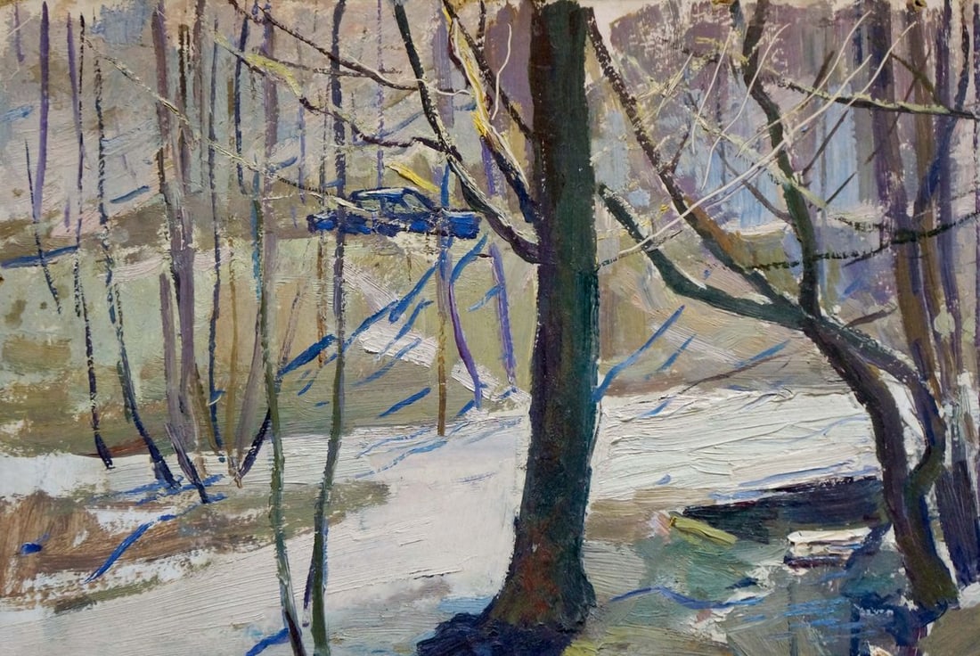 Oil painting Stream in the forest Shepetovsky Vitaly Yakovlevich - 3