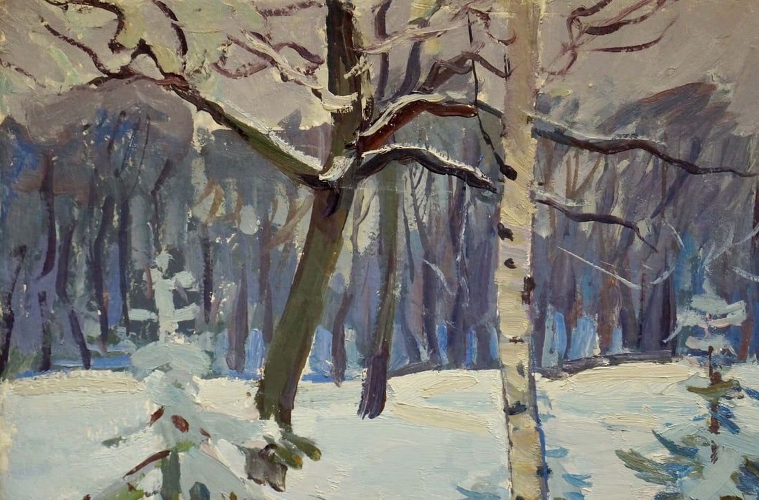 Oil painting Winter landscape Shepetovsky Vitaly Yakovlevich - 3