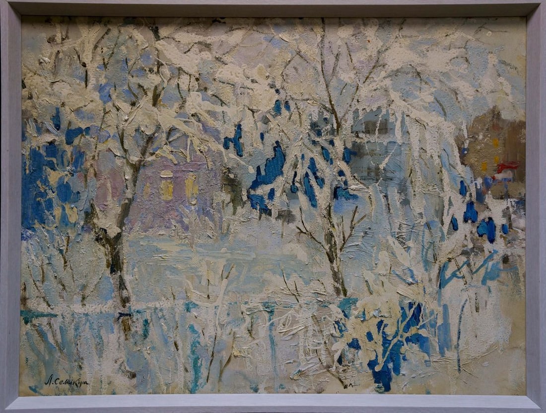 Oil painting Landscape overlooking the city Semykina Lyudmila Nikolaevna (1 of 8)