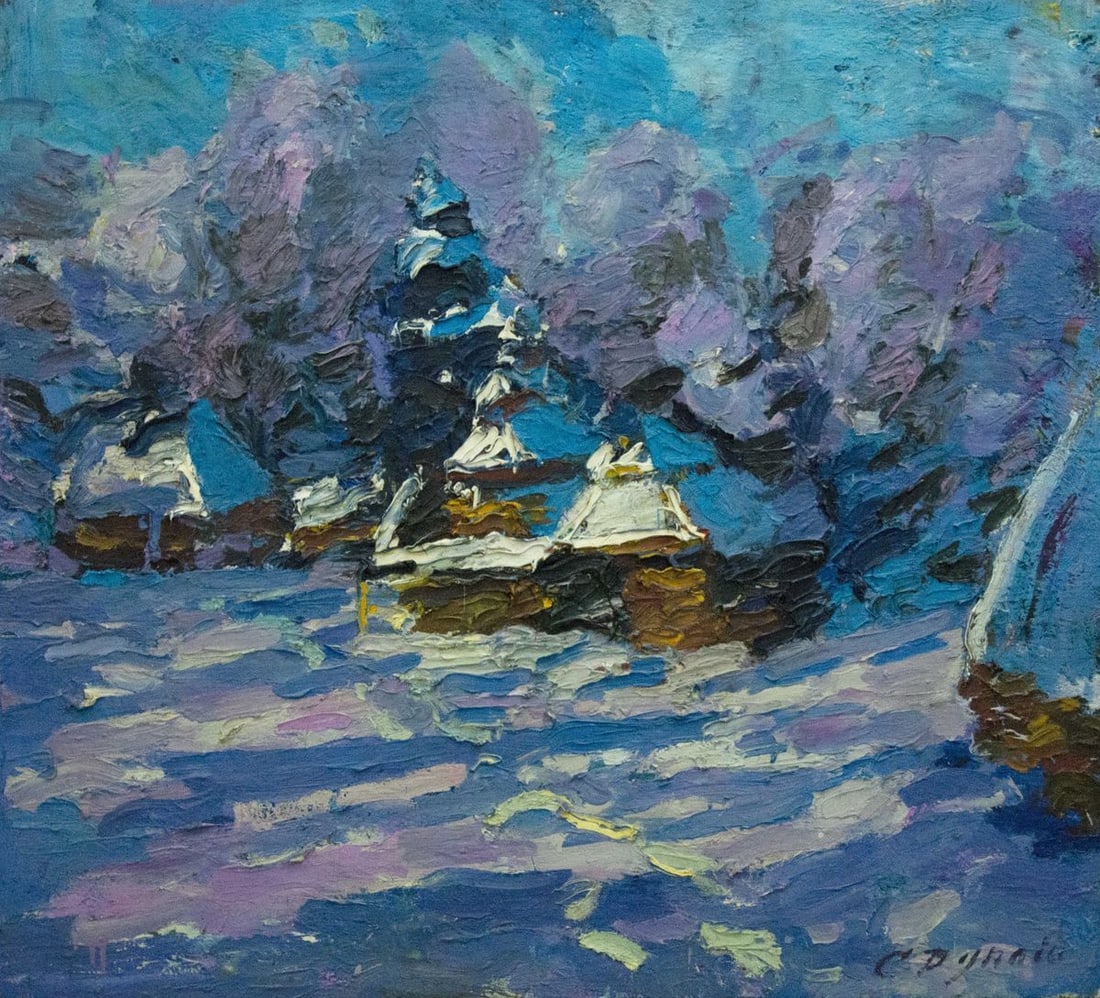 Oil painting Winter Dupliy Sergey Alexandrovich: Title: Oil painting Winter Dupliy Sergey Alexandrovich Description: NoVernd 16 *** ABOUT THIS PAINTING *** * TITLE: "Winter" * ARTISTS: Dupliy Sergey Alexandrovich * SIZE: 95x104 cm/'37.40x40.94 inche