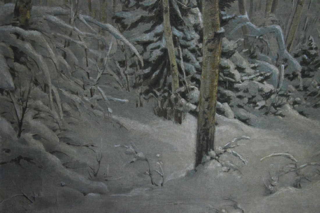 Oil painting Winter landscape Kamzolkin Evgeny Ivanovich - 10