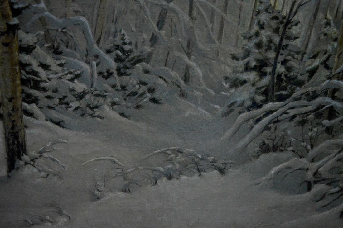 Oil painting Winter landscape Kamzolkin Evgeny Ivanovich - 11