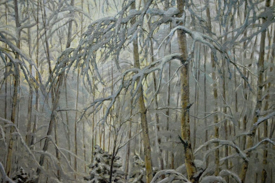 Oil painting Winter landscape Kamzolkin Evgeny Ivanovich - 3
